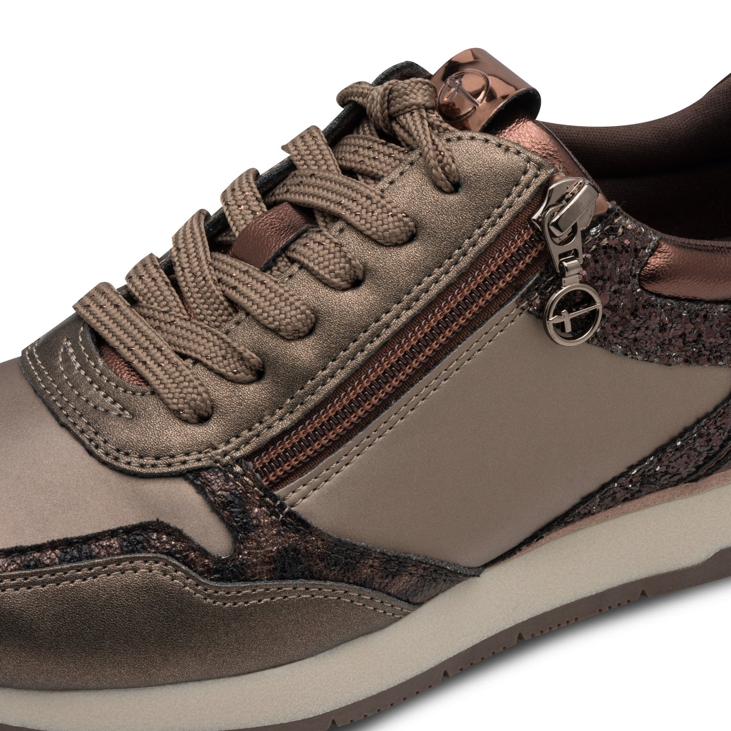 Tamaris 1-23603-42 391 Taupe Glam Trainers
