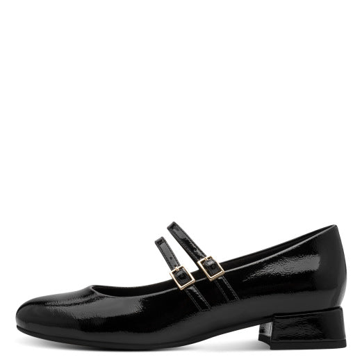 Marco Tozzi 2-22209-44 018 Black Patent Court Shoes