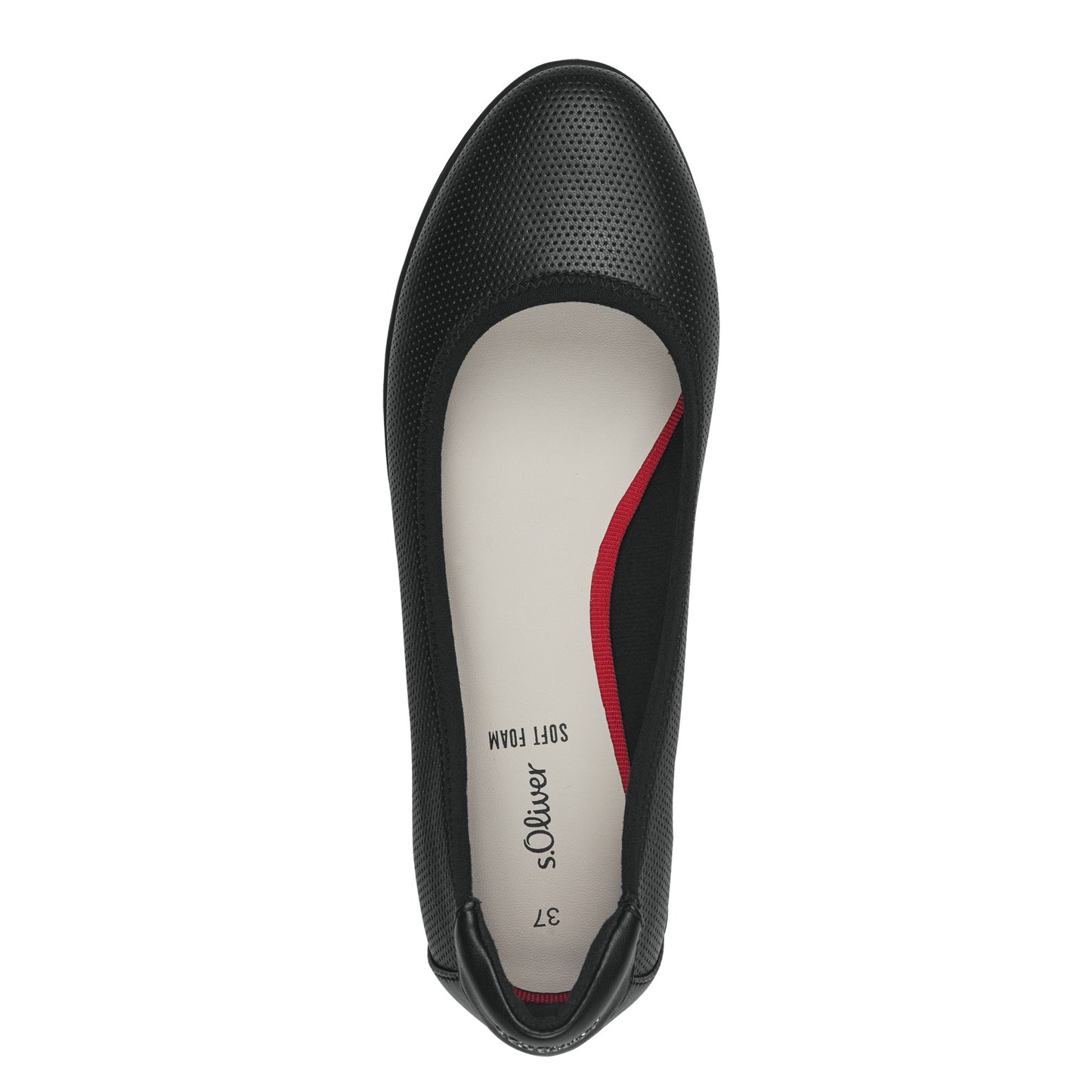 S Oliver 5-22100-42 001 Black Ballerina Shoes