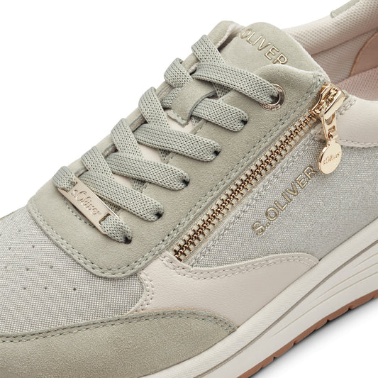 S Oliver 5-23640-44 711 Sage Comb Trainers