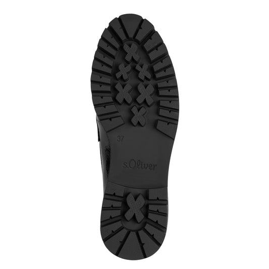 S Oliver 5-24729-45 018 Black Patent Trainers