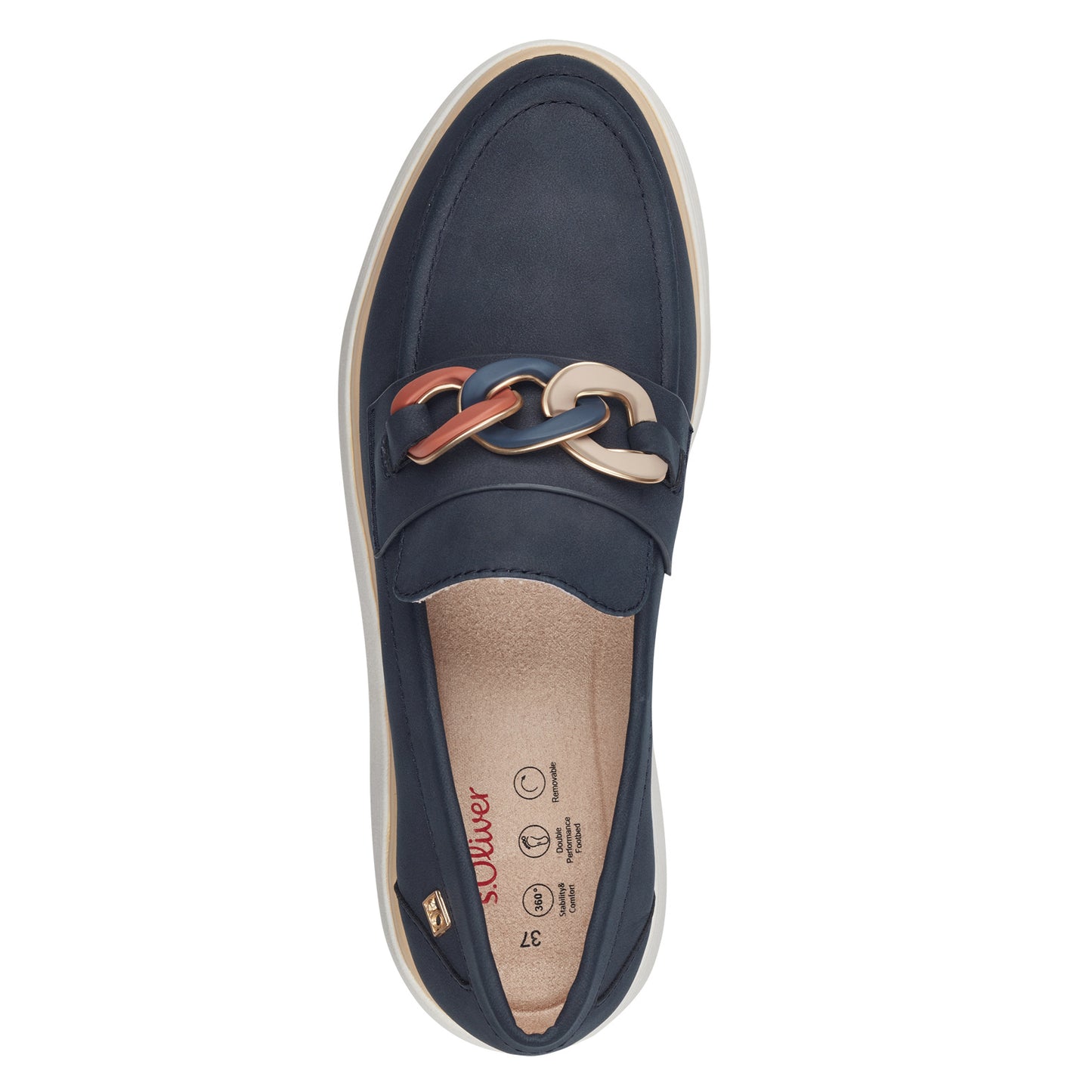 S Oliver 5-24730-42 805 Navy Slip On Shoe