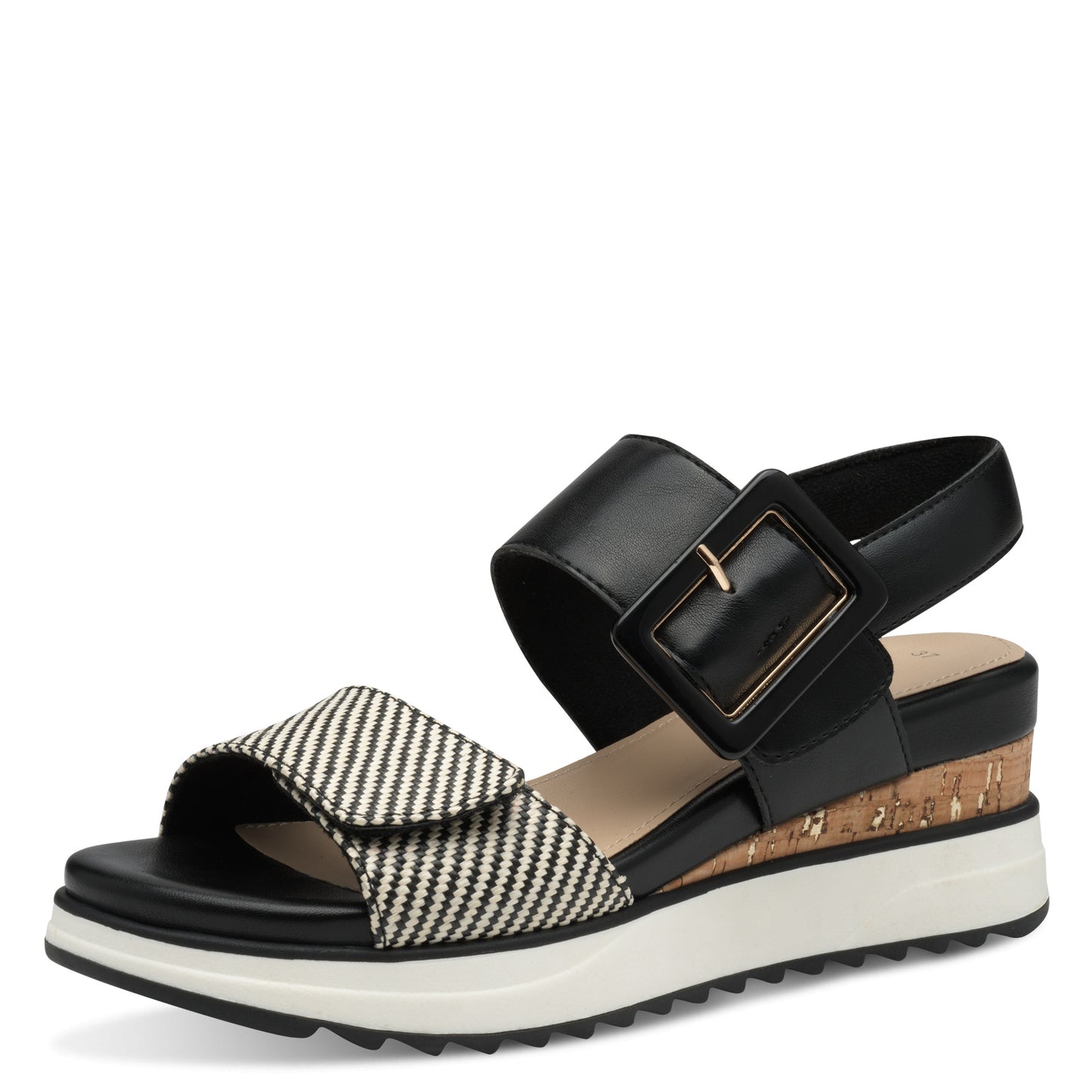 S Oliver 5-28705-44 098 Black Comb Sandals