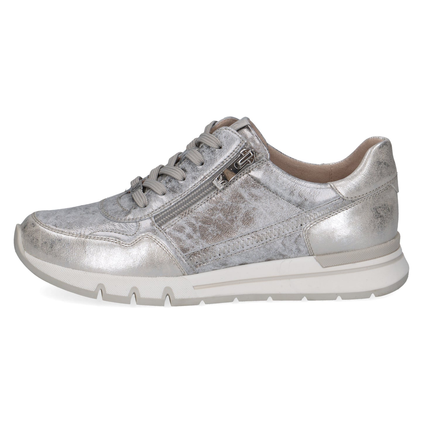 Caprice 9-23750-46 233 Grey Patent Trainers