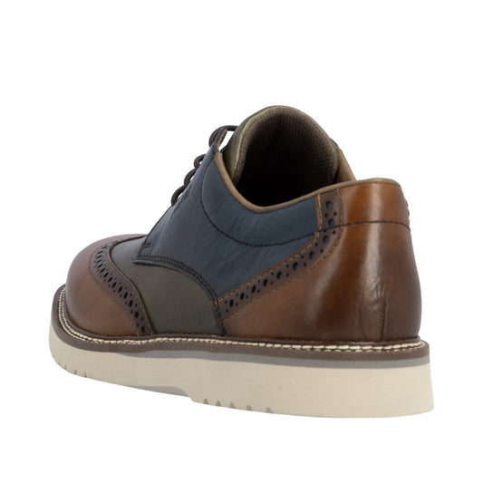 Rieker 04504-90 Tan Green Navy Casual Shoes