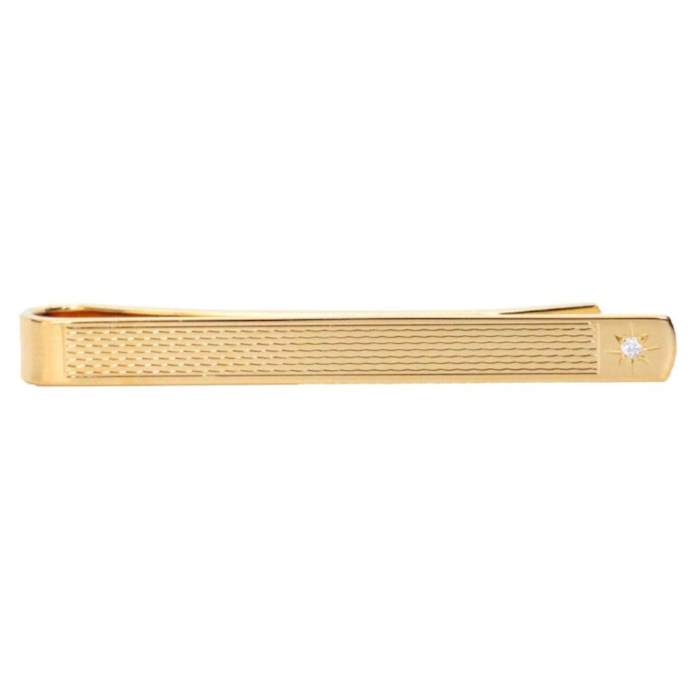 Wallace Barley Pattern Gold Tie Slide