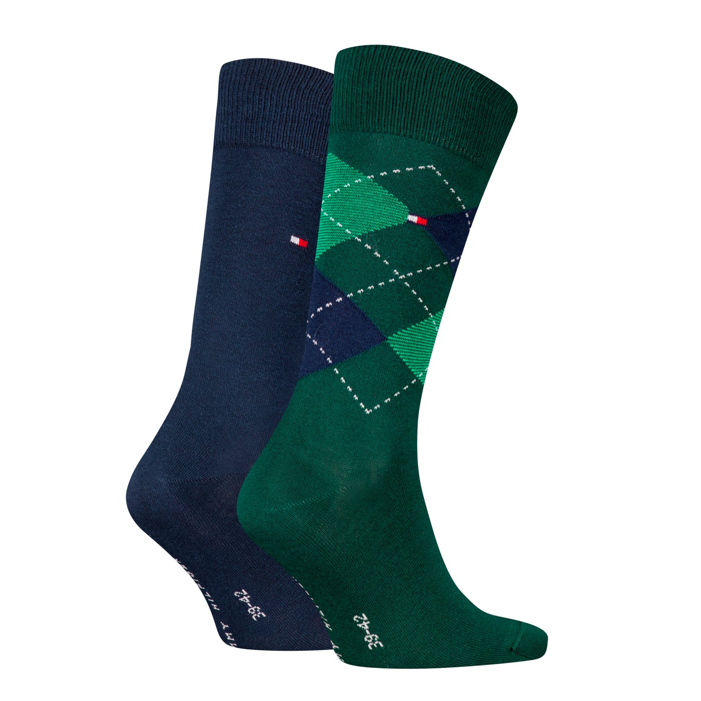 Tommy Hilfiger 100001495 040 Dark Green 2 Pack Check Socks