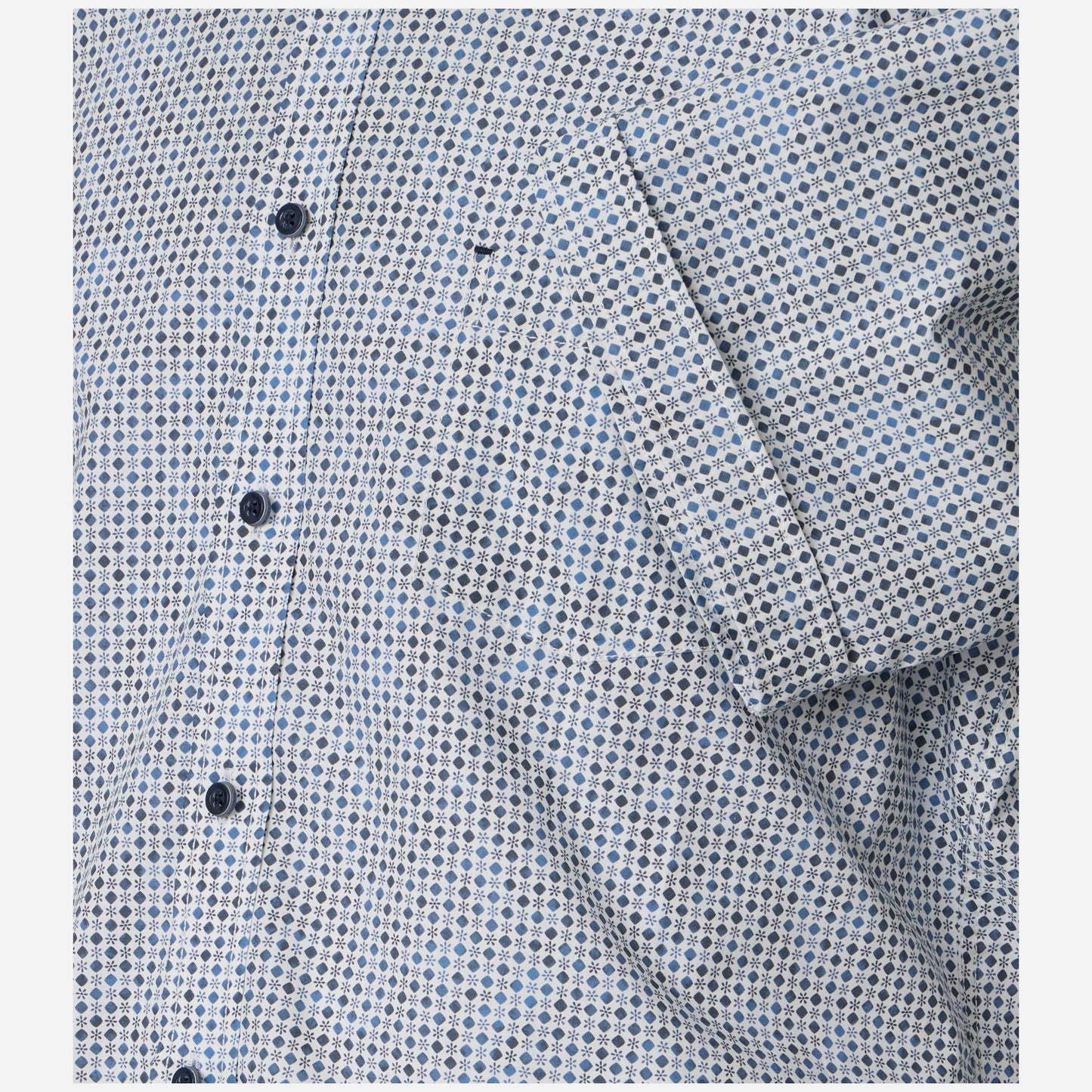 Casa Moda 126131701 100 Blue Short Sleeve Casual Shirt
