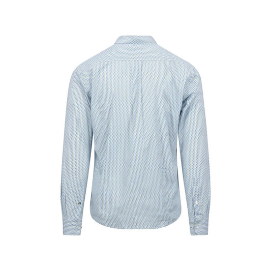 Fynch Hatton 1408 5020 622 Vibrant Blue Print Mix Long Sleeve Casual Shirt