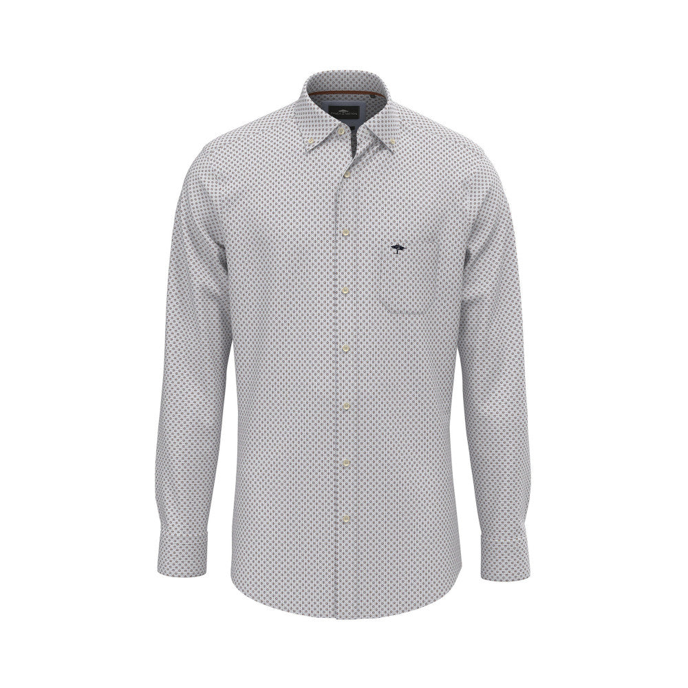 Fynch Hatton 1410 8050 804 Hazel Minimal Print Long Sleeve Casual Shirt