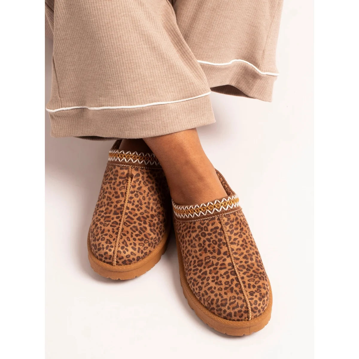 Lunar Selena Tan Ocelot Slipper Tan
