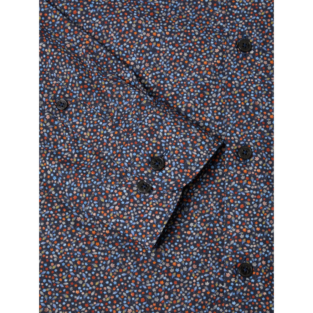 Remus Uomo 13167 78 Navy Tapered Fit Long Sleeve Dress Shirt