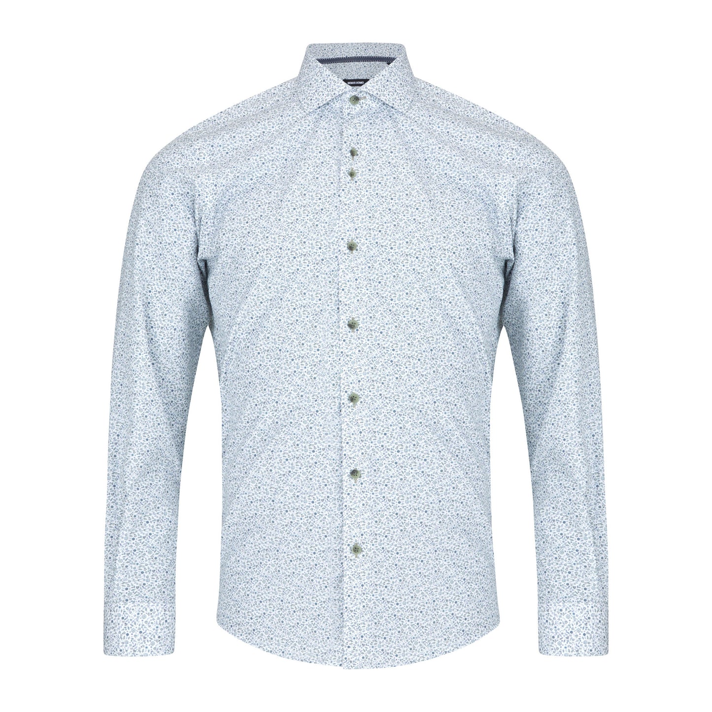 Remus Uomo 13183 32 Light Green Tapered Fit Dress Shirt