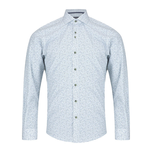 Remus Uomo 13183 32 Light Green Tapered Fit Dress Shirt