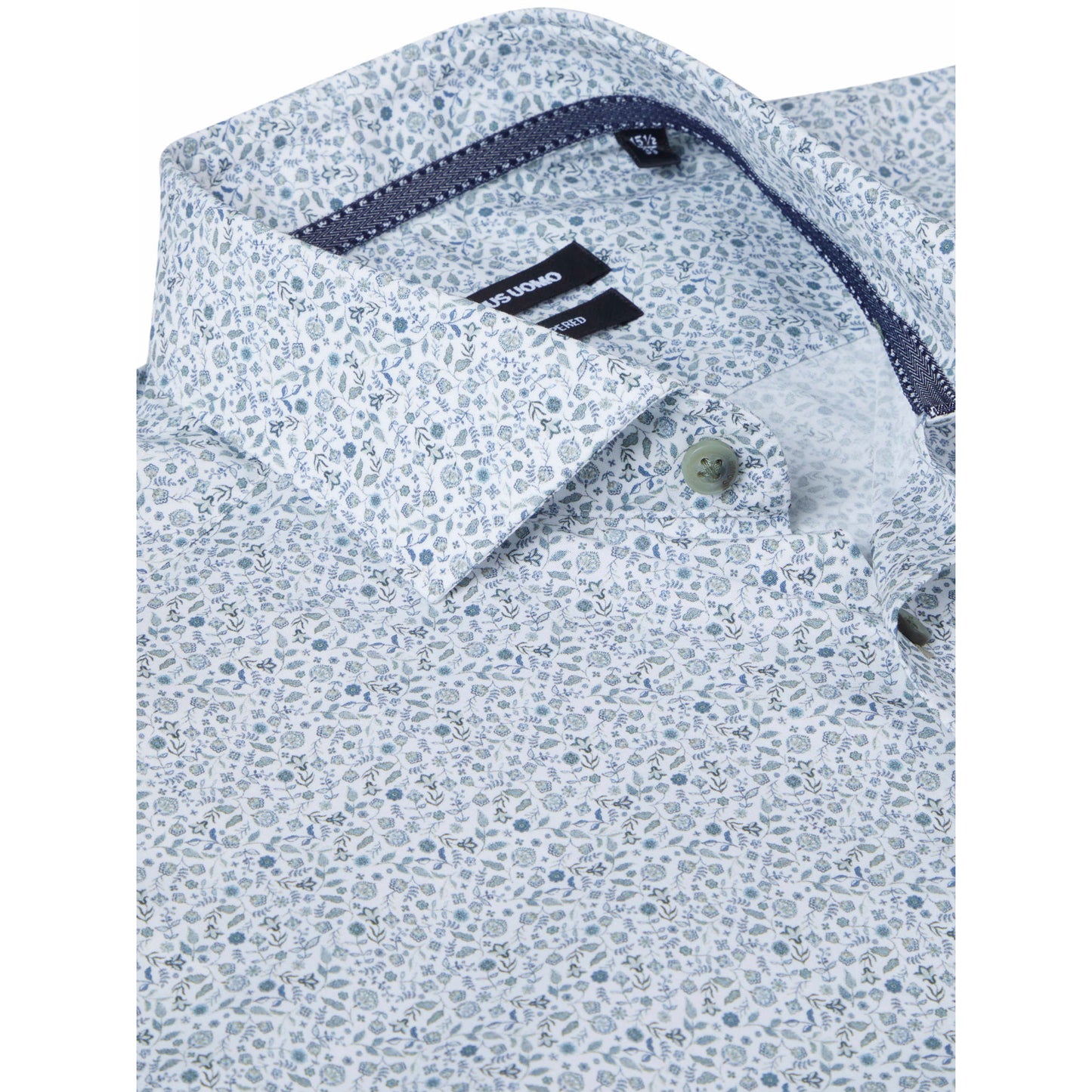 Remus Uomo 13183 32 Light Green Tapered Fit Dress Shirt