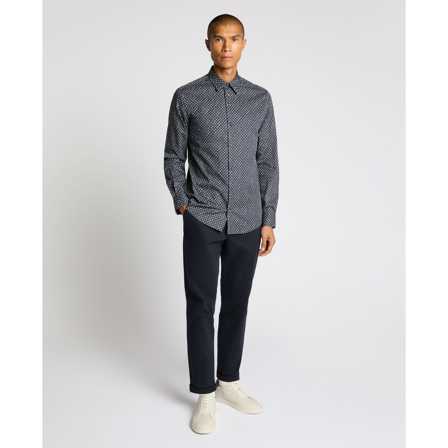 Remus Uomo 13315 78 Navy Regular Shirt
