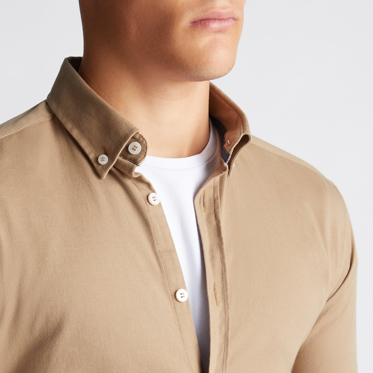 Remus Uomo 13570 95 Camel Slim Fit Rome Casual Shirt