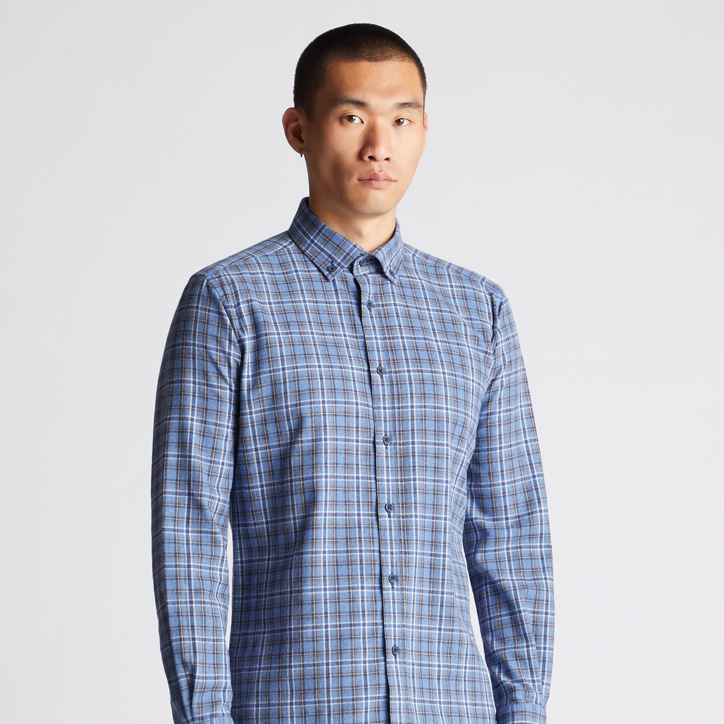 Remus Uomo 13775 24 Blue Tapered Fit Seville Casual Shirt