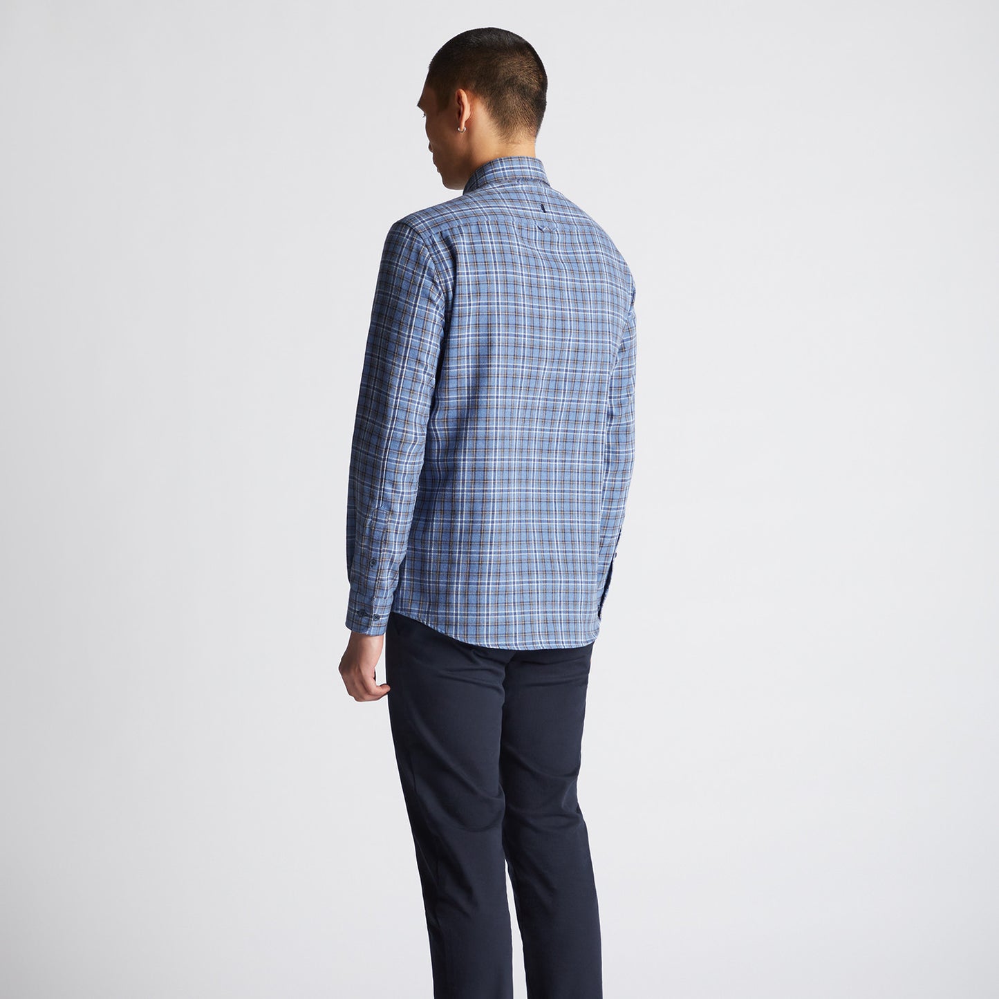 Remus Uomo 13775 24 Blue Tapered Fit Seville Casual Shirt