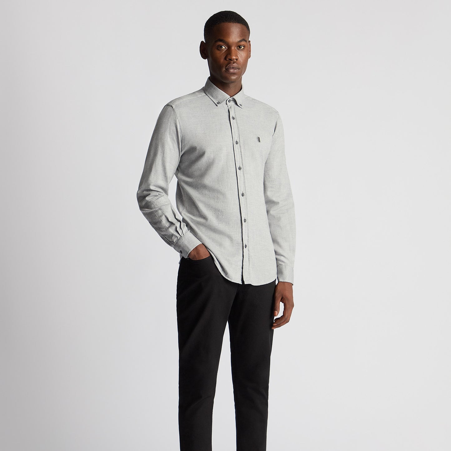 Remus Uomo 13925 05 Grey Tapered Fit Casual Shirt