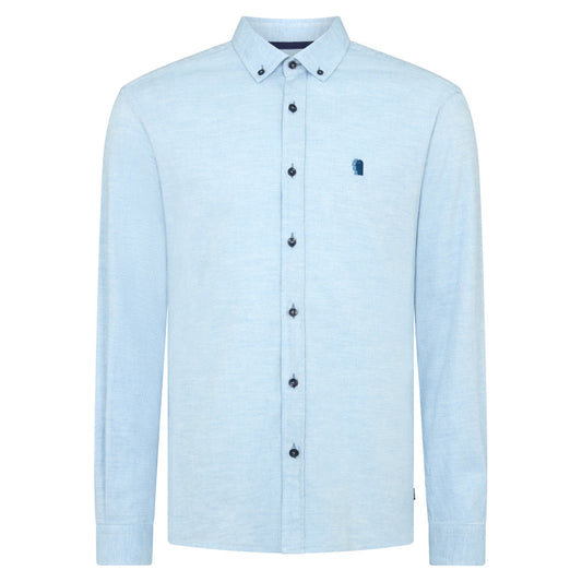 Remus Uomo 13925 23 Blue Tapered Fit Casual Shirt