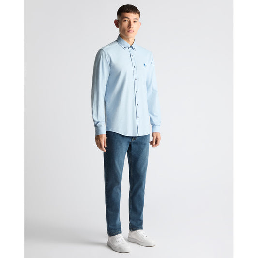Remus Uomo 13925 23 Blue Tapered Fit Casual Shirt