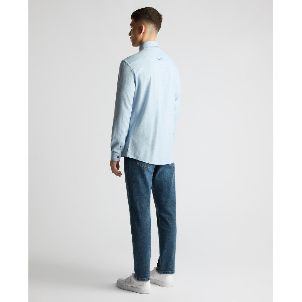 Remus Uomo 13925 23 Blue Tapered Fit Casual Shirt