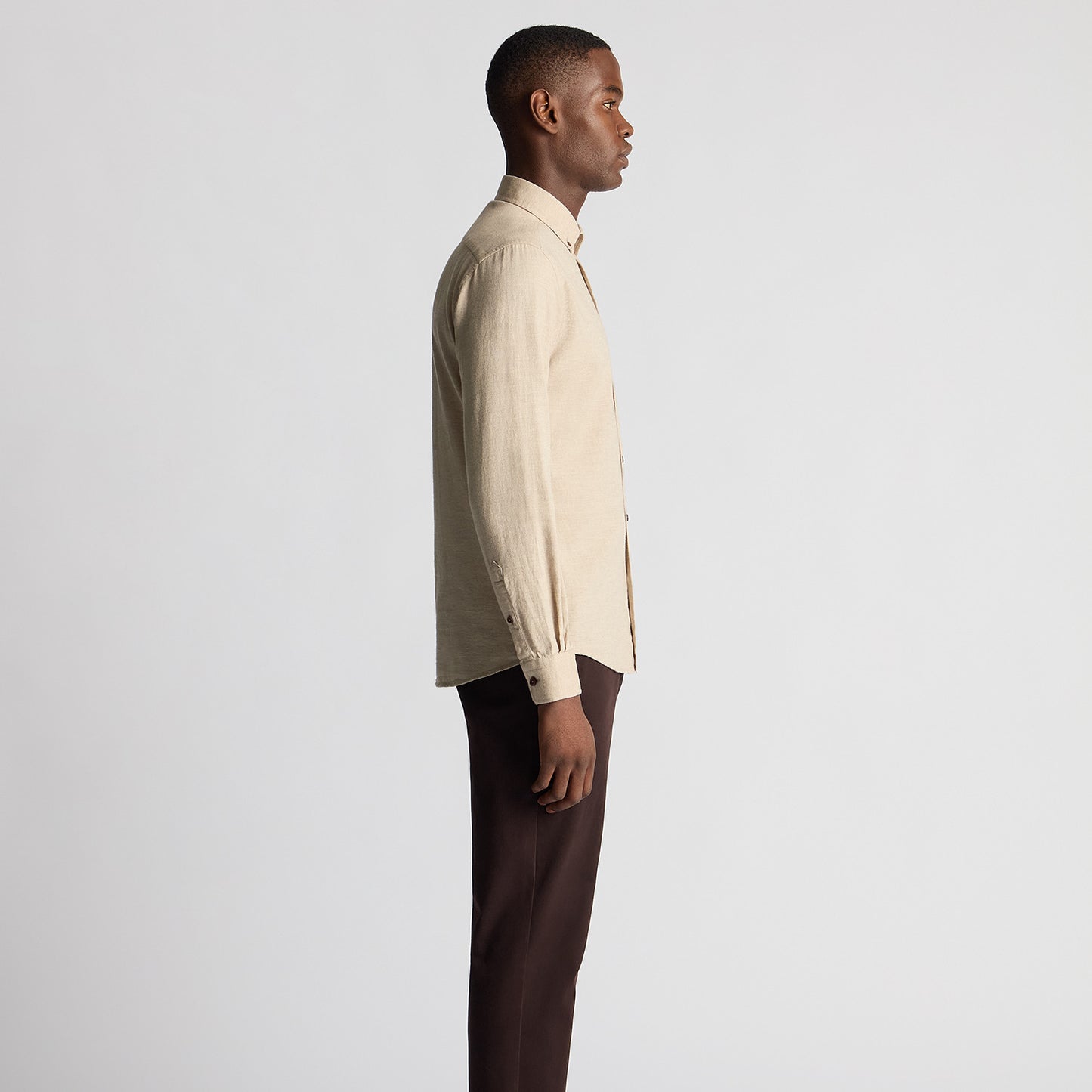 Remus Uomo 13925 93 Beige Tapered Fit Casual Shirt