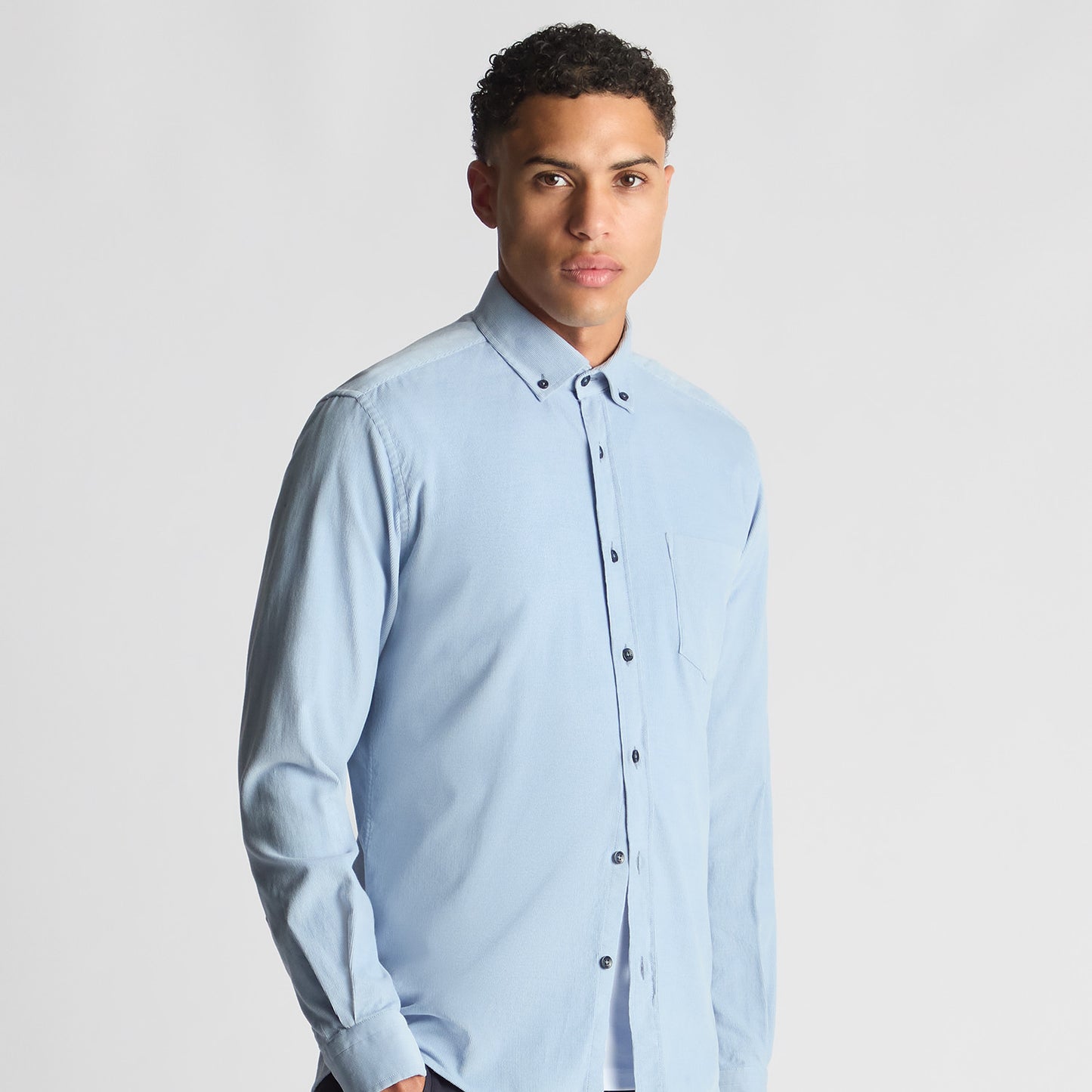 Remus Uomo 13926 22 Blue Tapered Fit Casual Shirt
