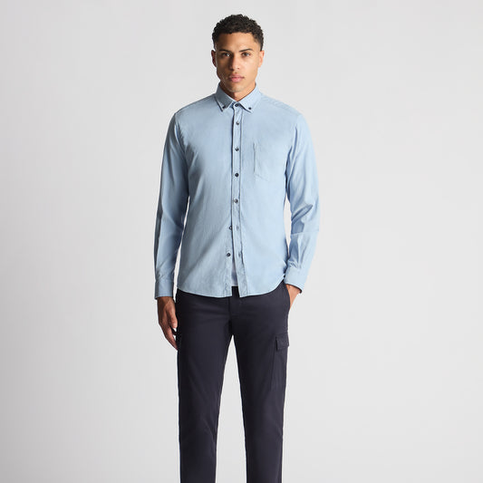 Remus Uomo 13926 22 Blue Tapered Fit Casual Shirt