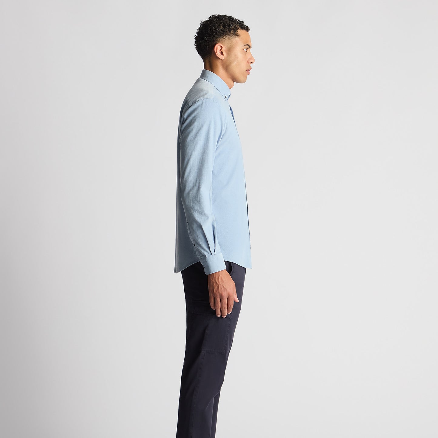 Remus Uomo 13926 22 Blue Tapered Fit Casual Shirt