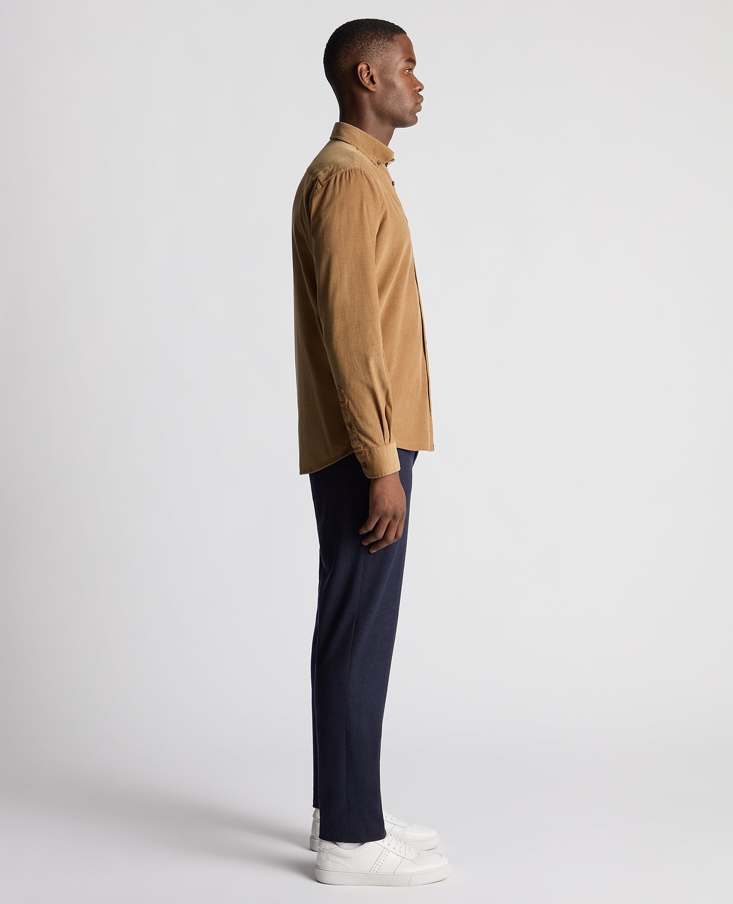 Remus Uomo 13926 45 Camel Tapered Fit Casual Shirt