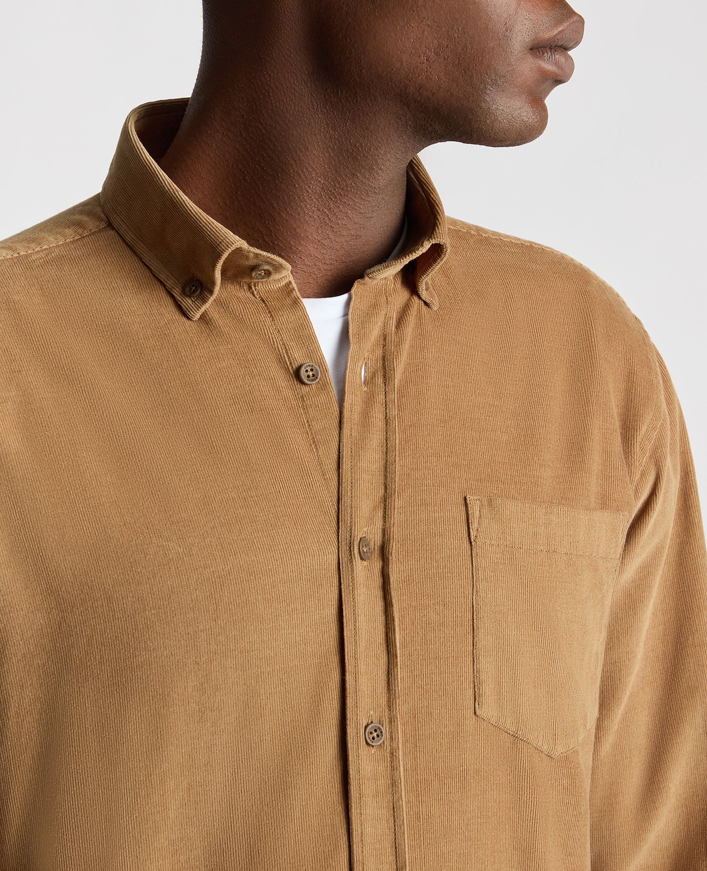 Remus Uomo 13926 45 Camel Tapered Fit Casual Shirt