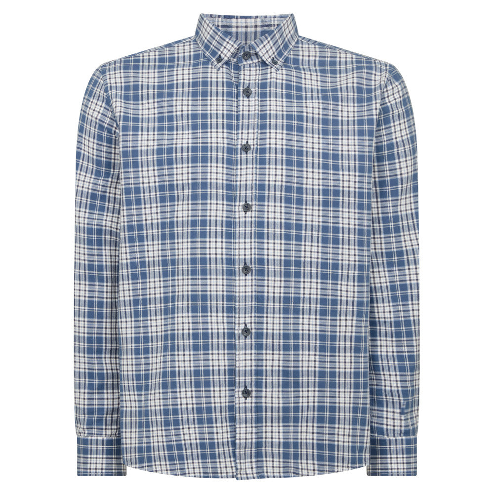 Remus Uomo 13934 25 Blue Tapered Fit Casual Shirt