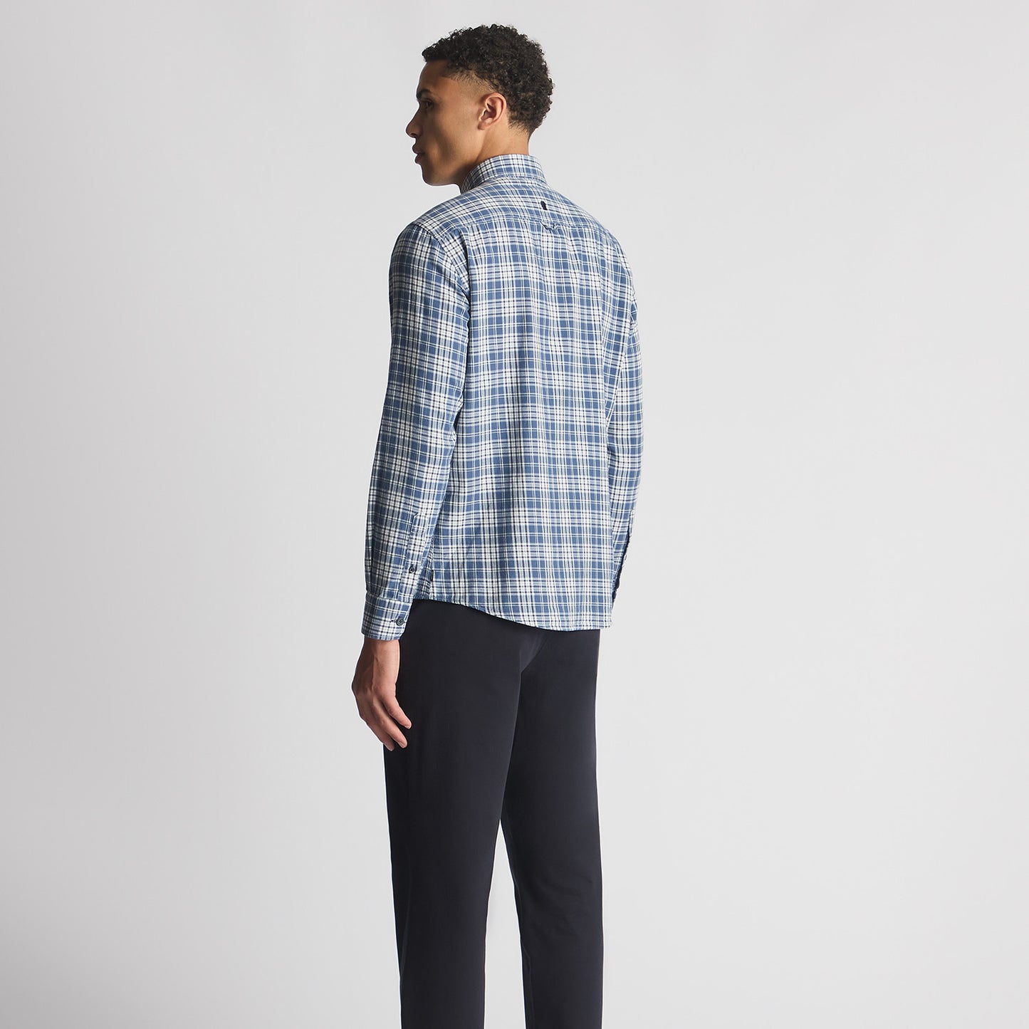 Remus Uomo 13934 25 Blue Tapered Fit Casual Shirt