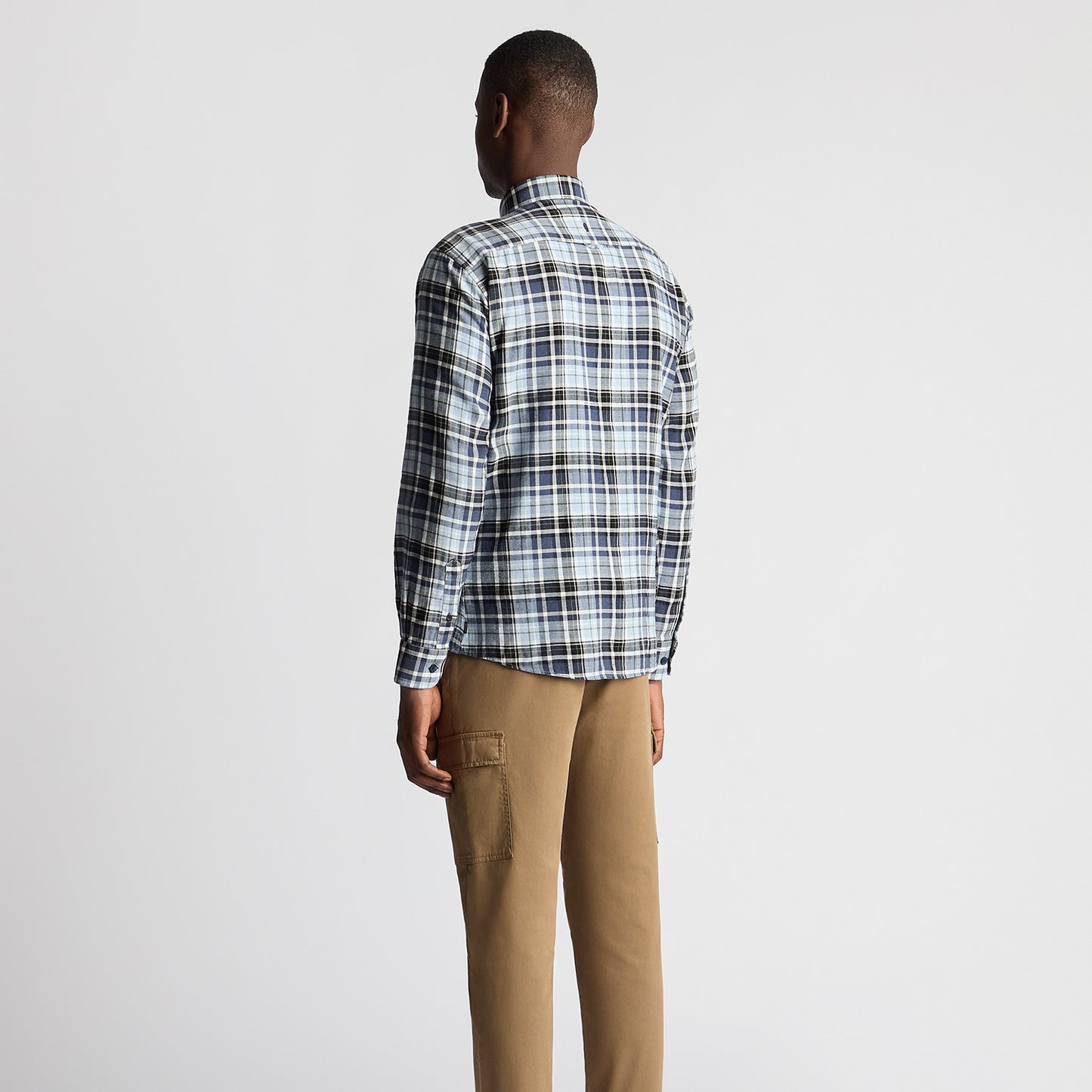 Remus Uomo 13935 25 Blue Tapered Fit Casual Shirt