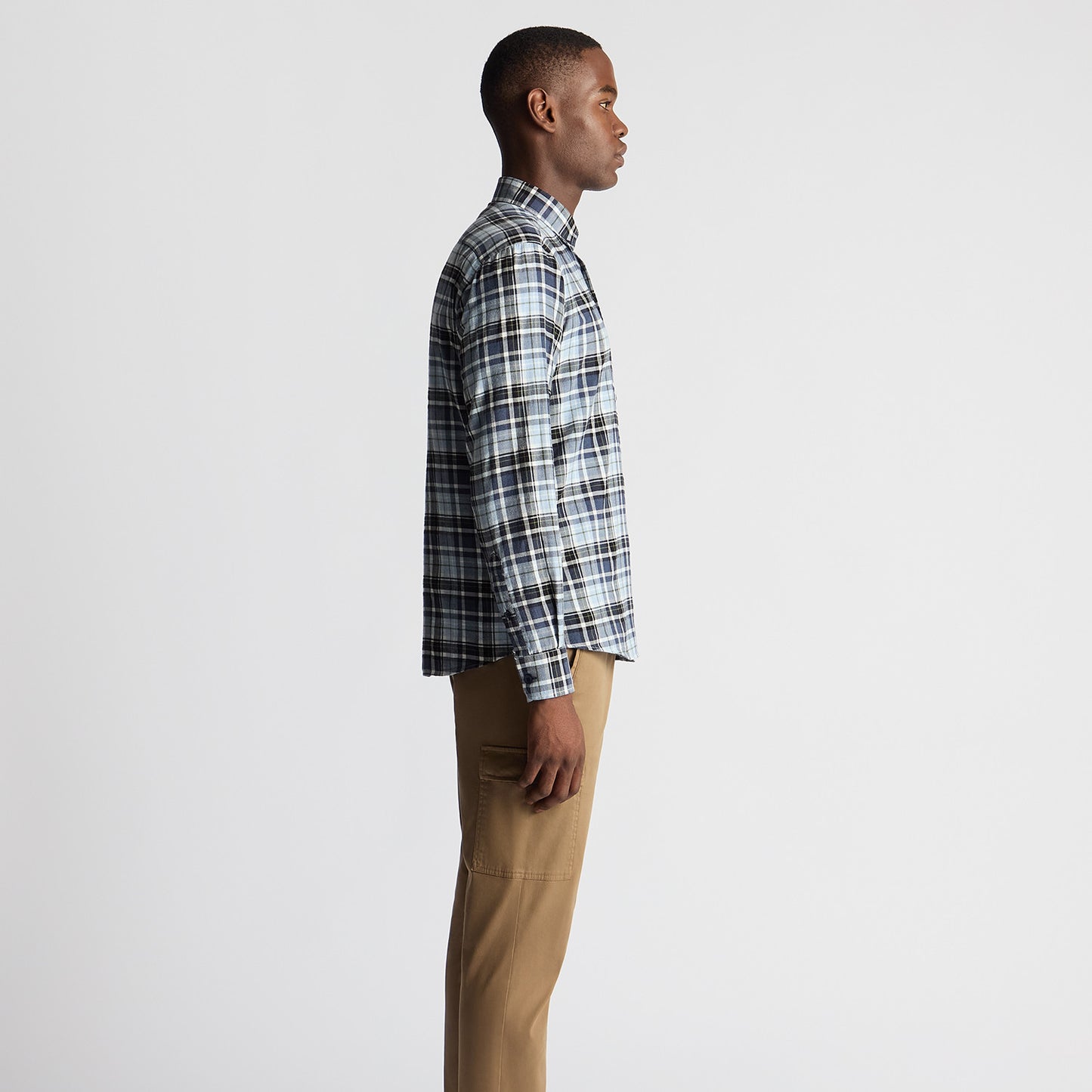 Remus Uomo 13935 25 Blue Tapered Fit Casual Shirt