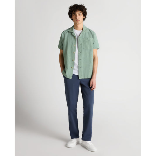 Remus Uomo 13943SS 34 Green Short Sleeve Slim Fit Casual Shirt