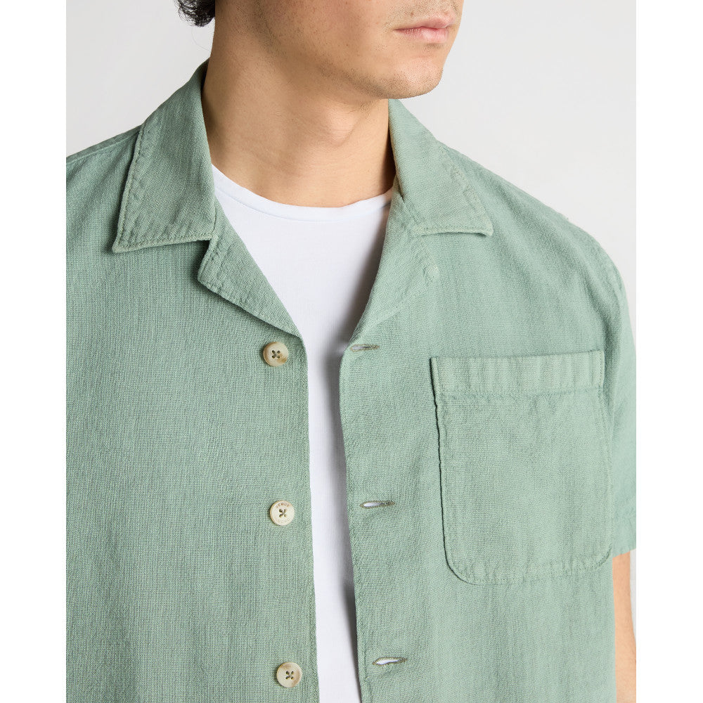 Remus Uomo 13943SS 34 Green Short Sleeve Slim Fit Casual Shirt