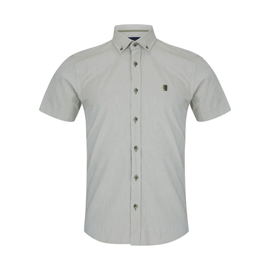 Remus Uomo 13961SS 32 Light Green Tapered Fit Shirt
