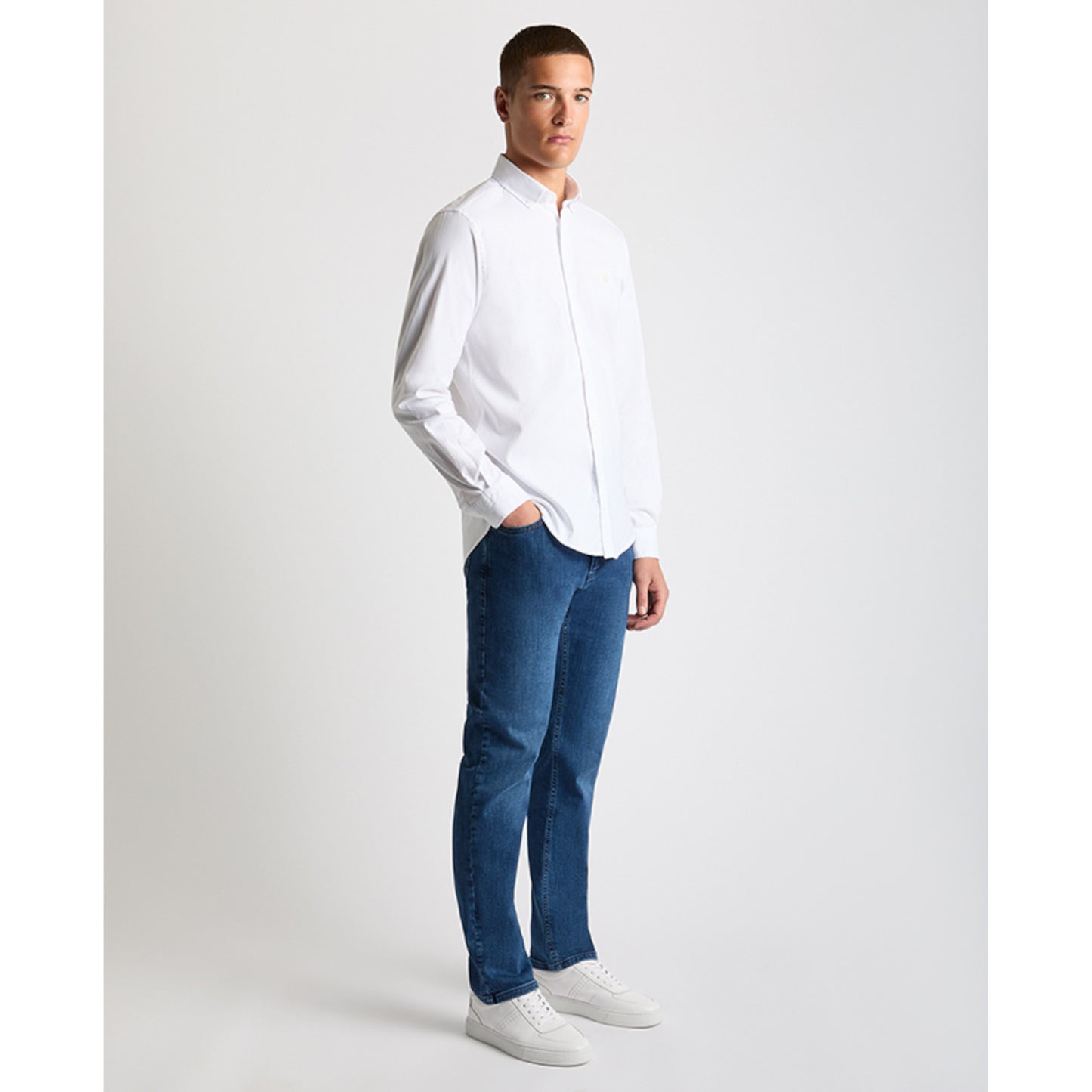 Remus Uomo 13961 01 White Tapered Fit Shirt
