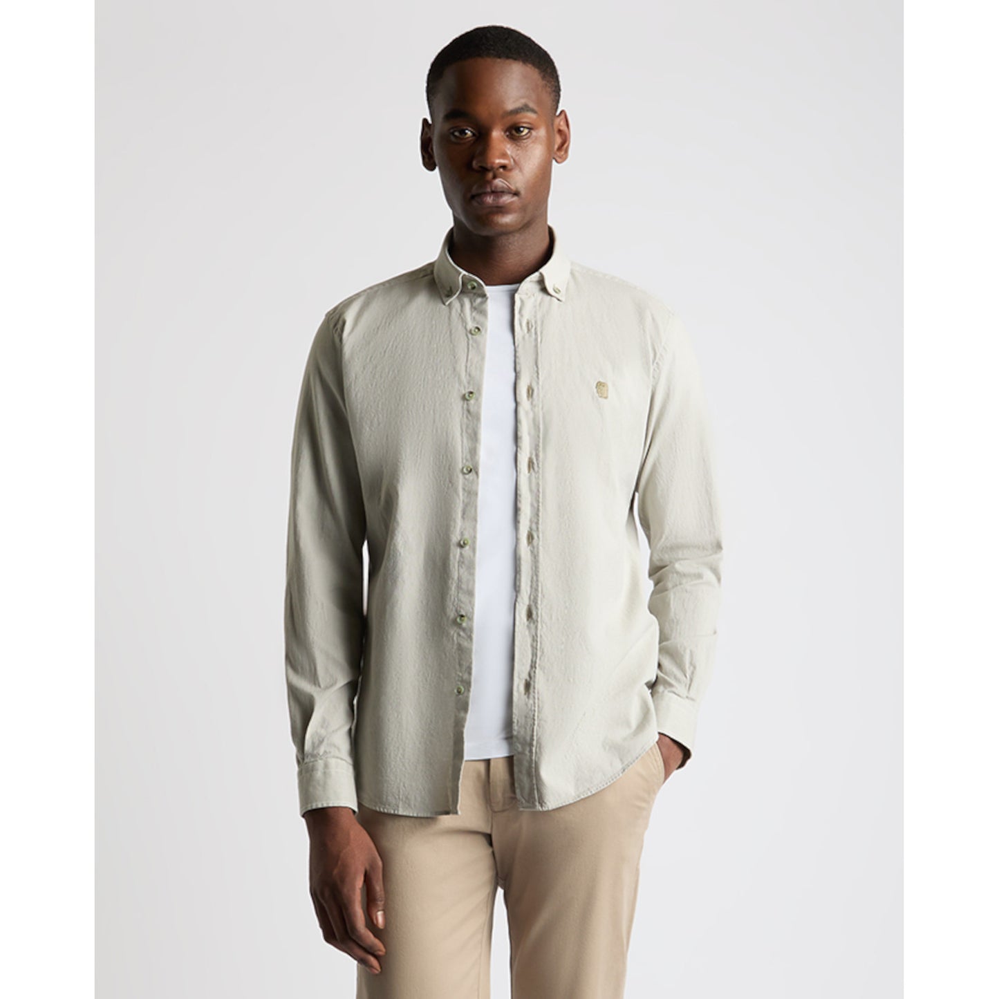 Remus Uomo 13961 32 Light Green Tapered Fit Shirt