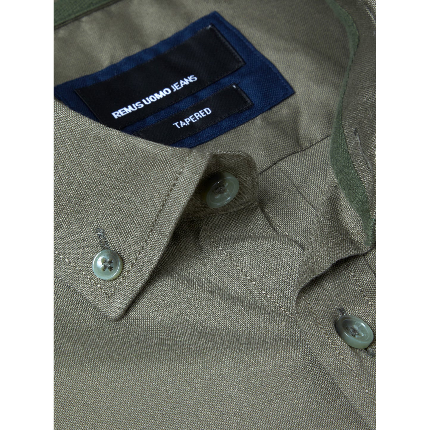 Remus Uomo 13961 36 Olive Tapered Shirt