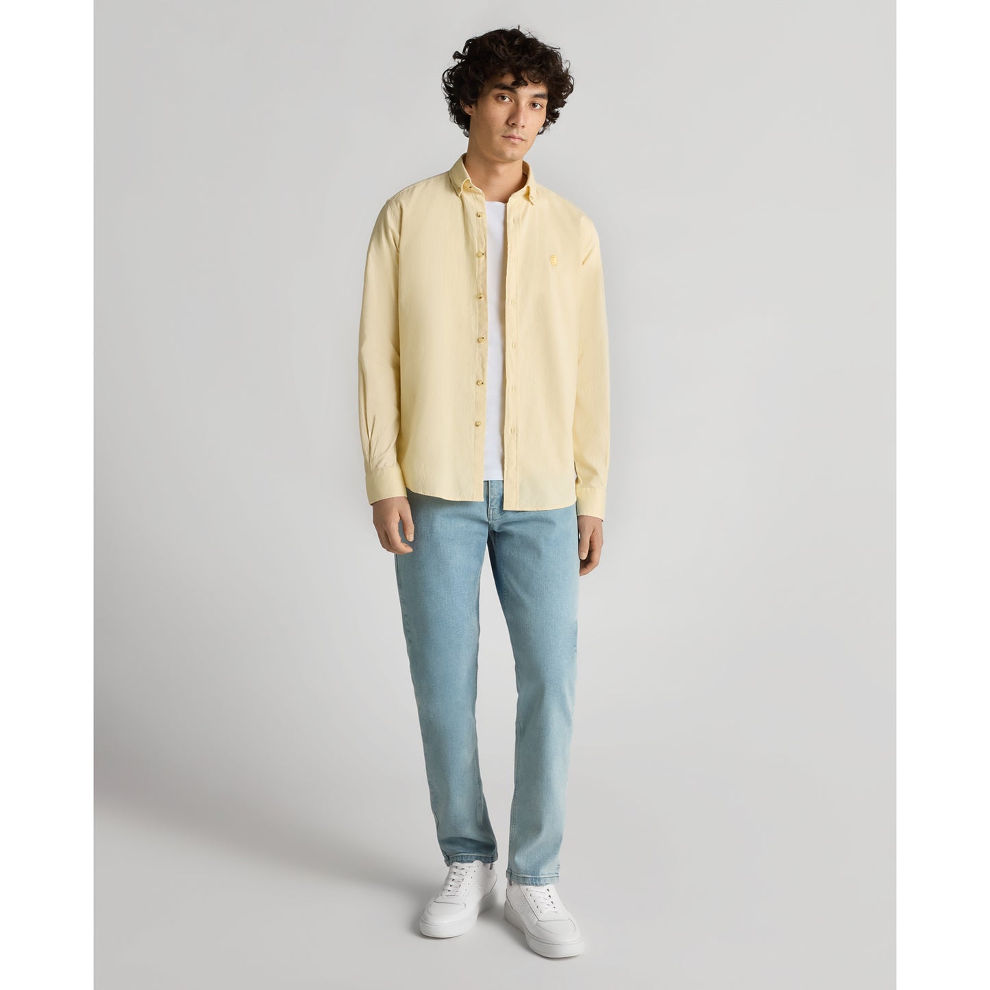 Remus Uomo 13961 51 Yellow Slim Fit Casual Shirt