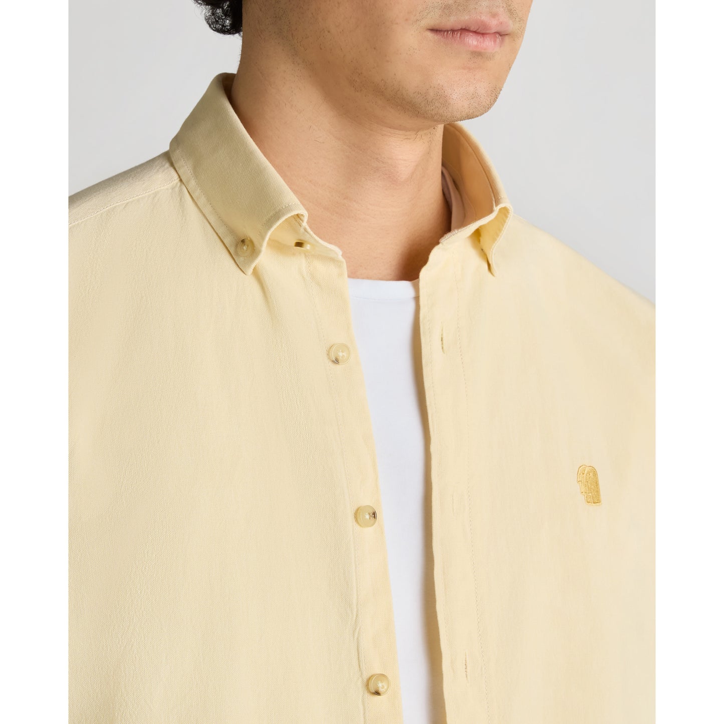 Remus Uomo 13961 51 Yellow Slim Fit Casual Shirt