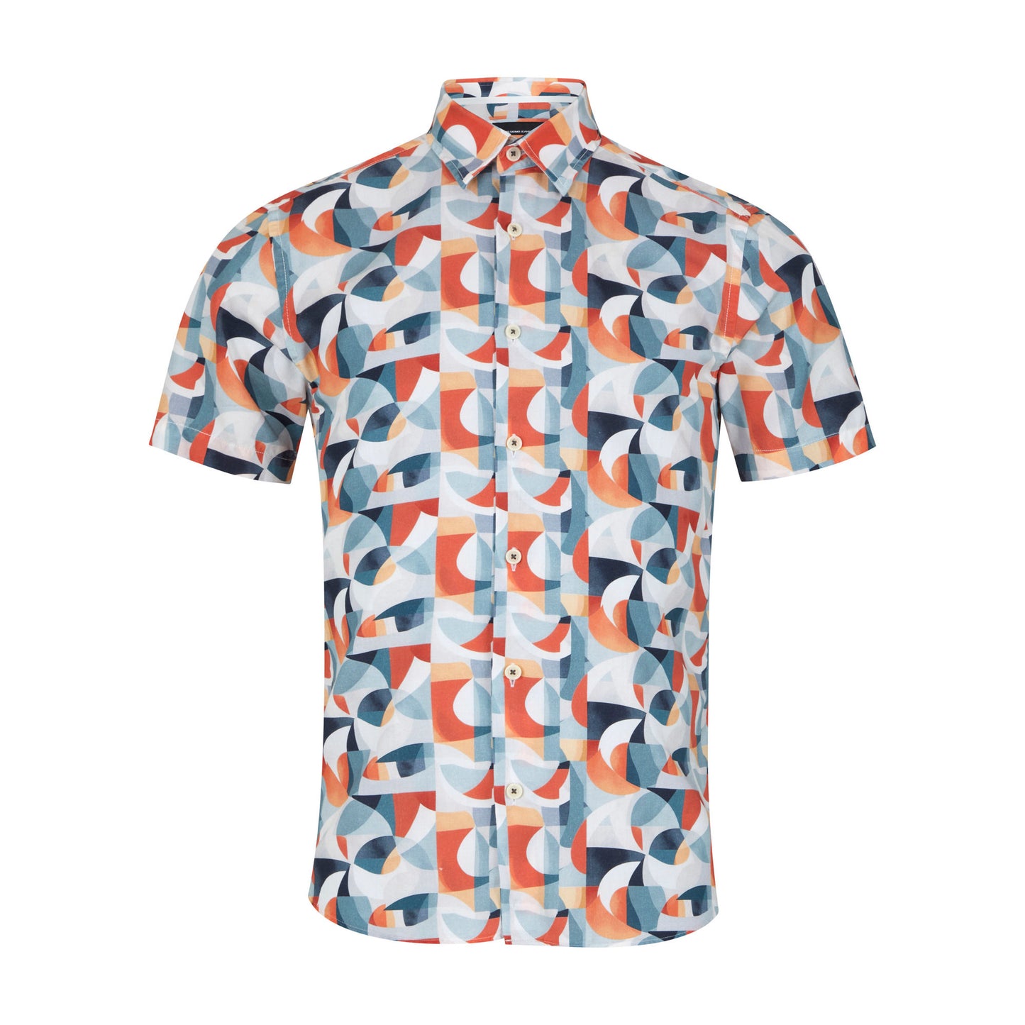 Remus Uomo 13969SS 56 Orange Slim Fit Shirt