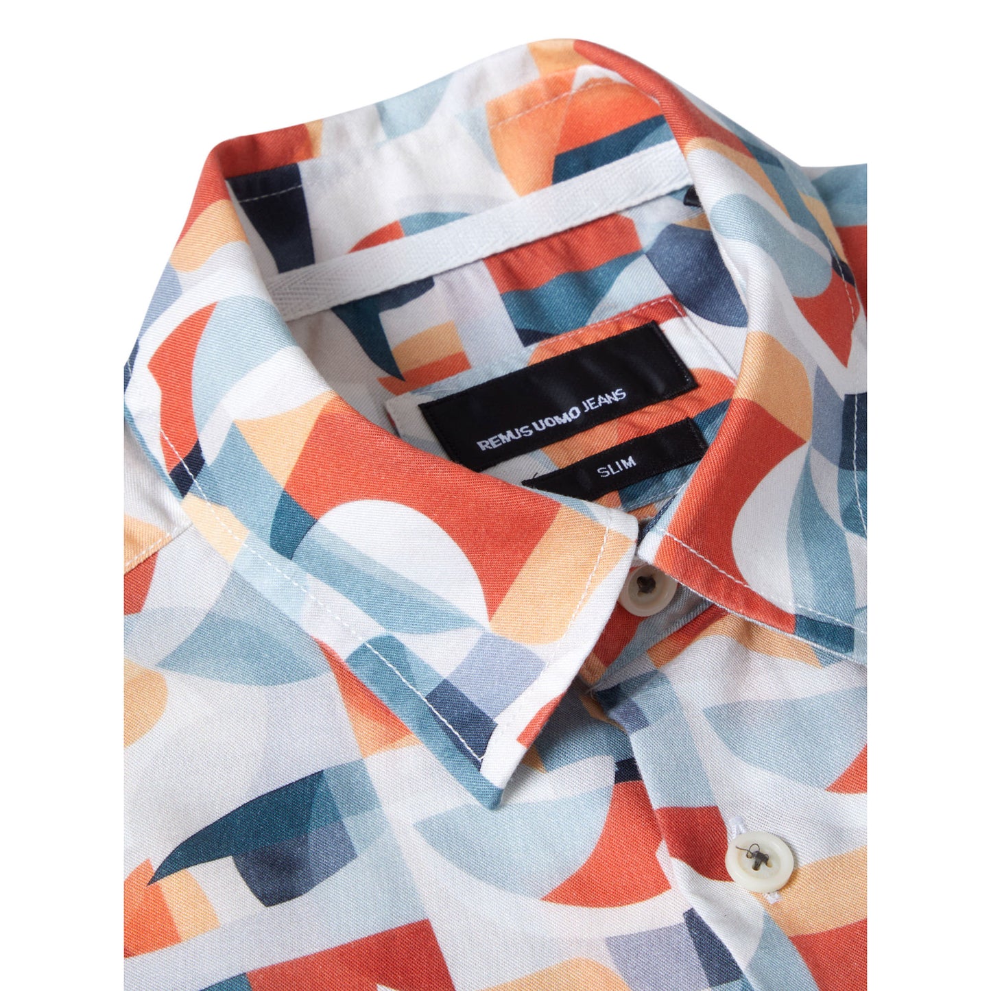 Remus Uomo 13969SS 56 Orange Slim Fit Shirt