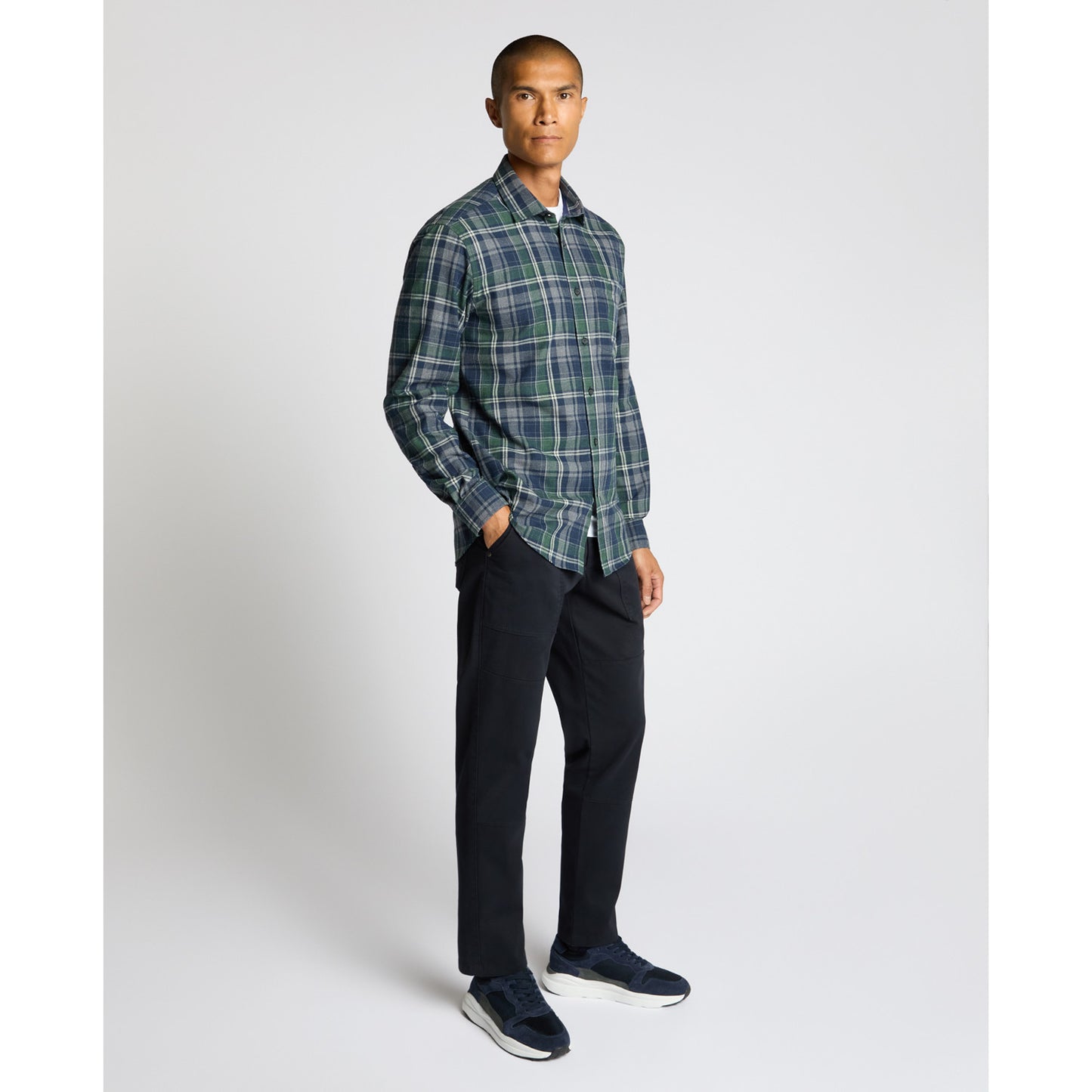 Remus Uomo 13976 78 Navy Tapered Shirt