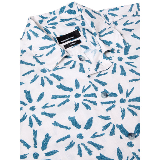 Remus Uomo 13992Ss 12 Blue Tapered Short Sleeve Shirt