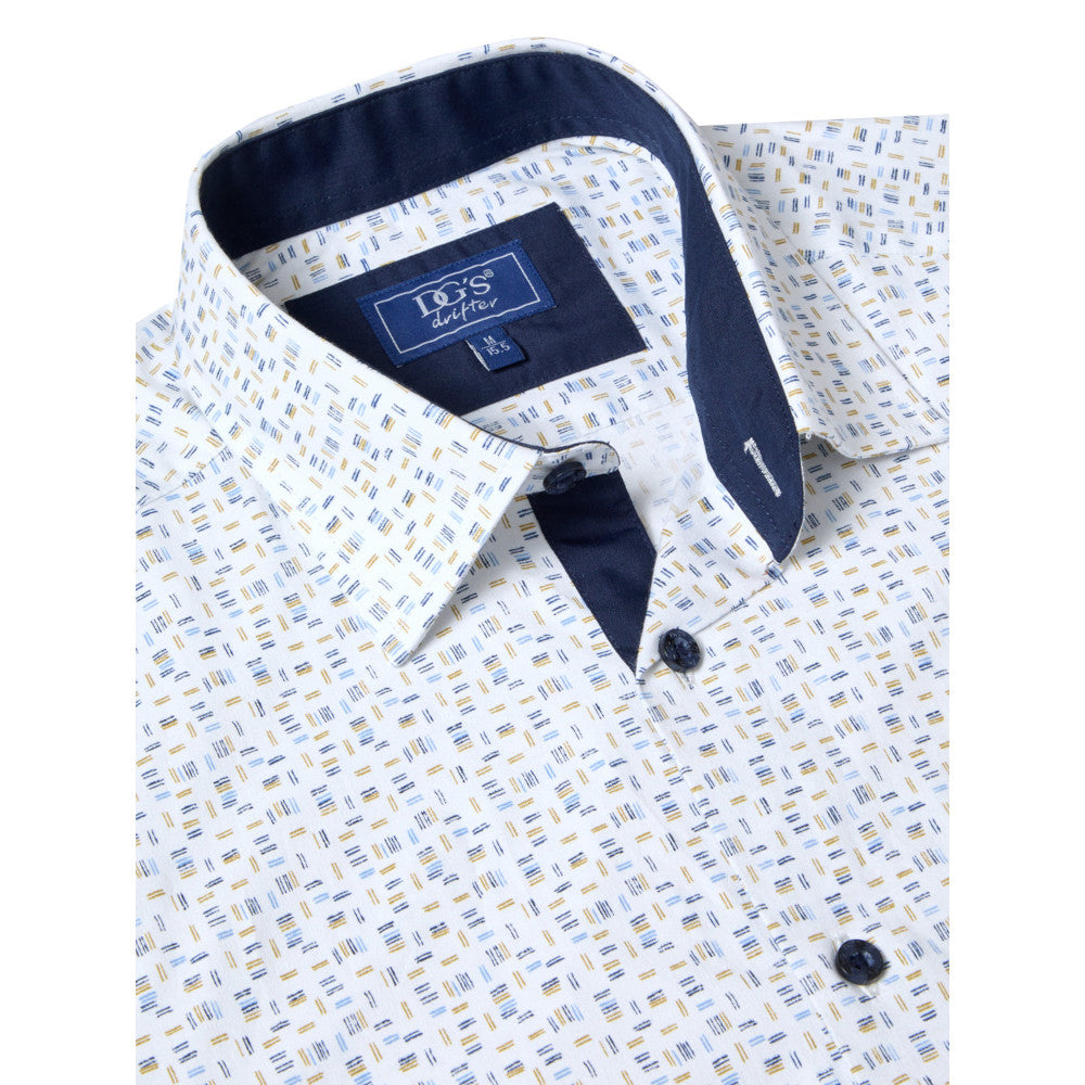 Drifter 14014Ss 12 Blue Short Sleeve Casual Shirt